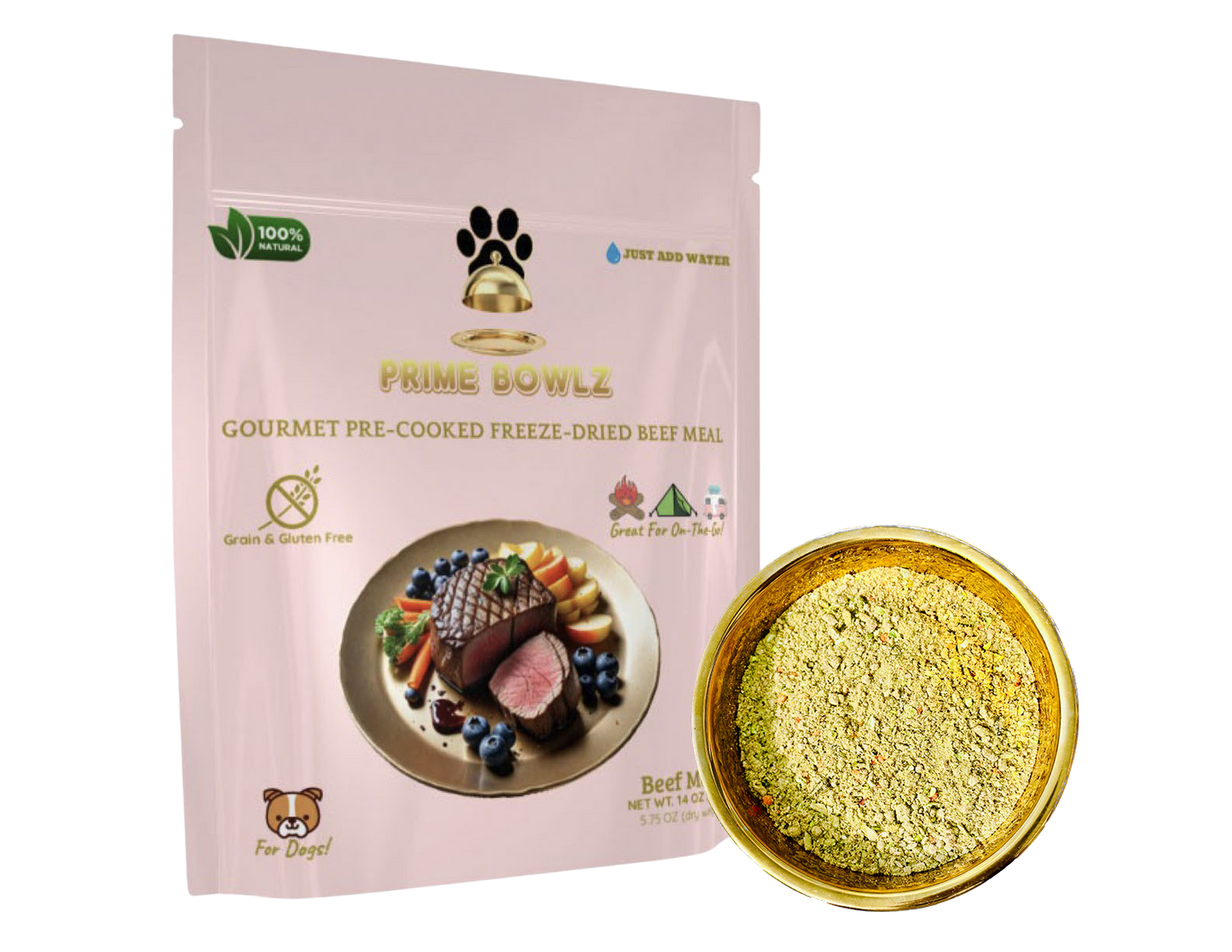 GOURMET PRE-COOKED FREEZE-DRIED BEEF MEAL (Finely Ground)