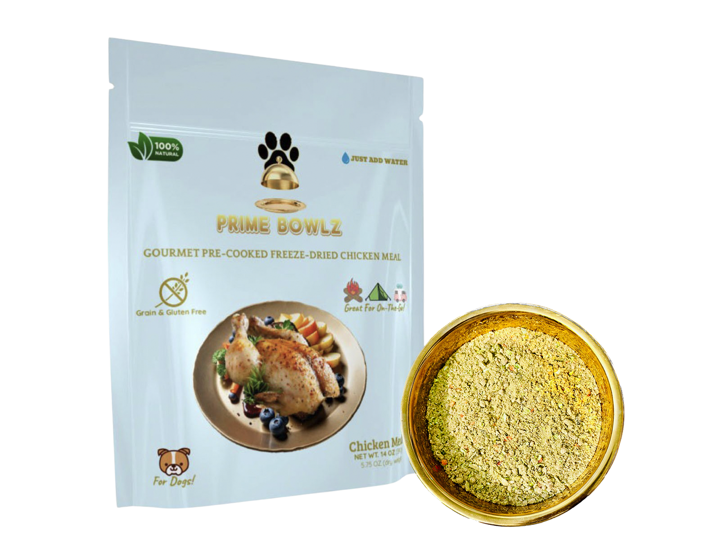 GOURMET PRE-COOKED FREEZE-DRIED CHICKEN MEAL (Finely Ground)