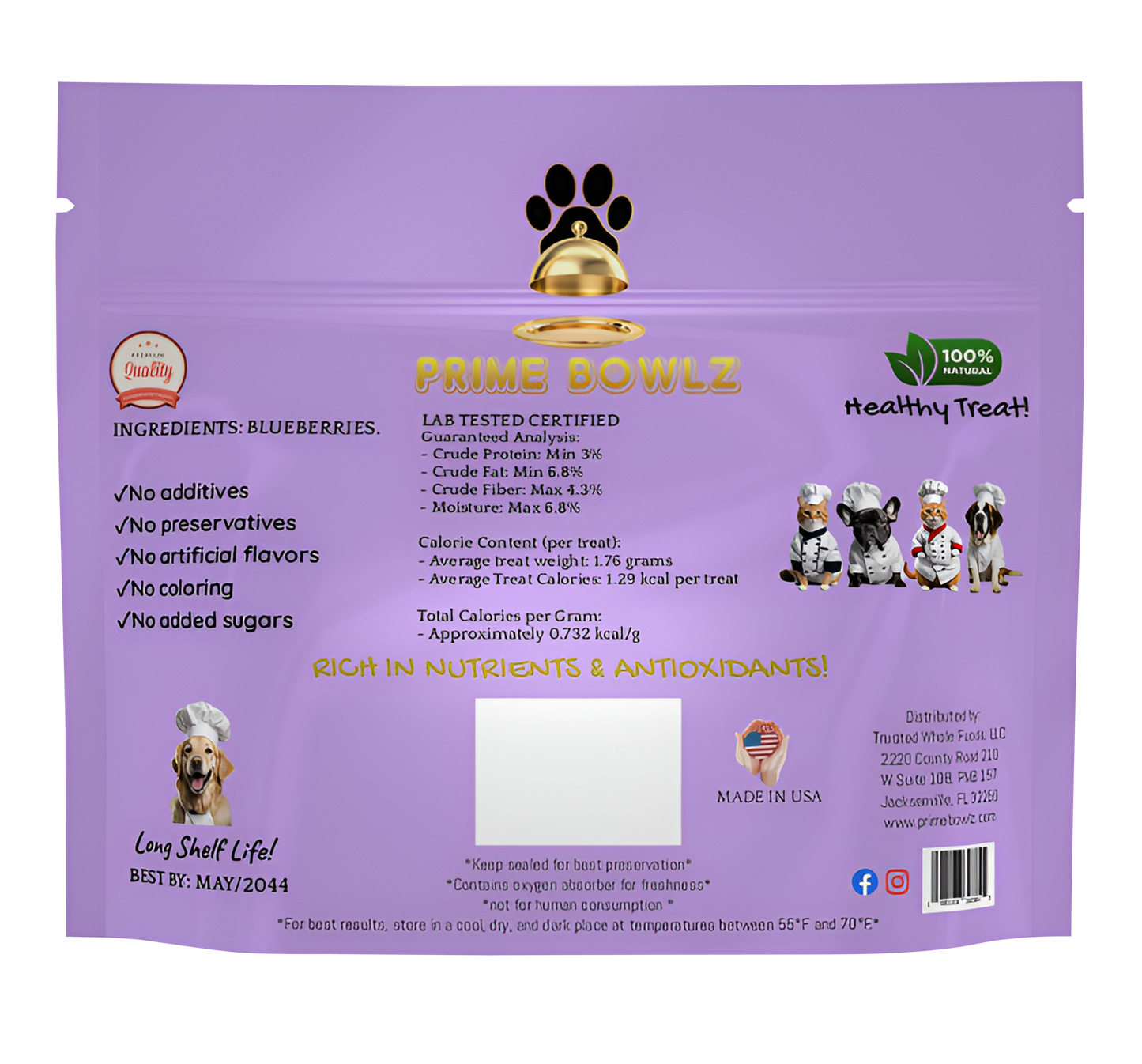 FREEZE-DRIED BLUEBERRY TREATS