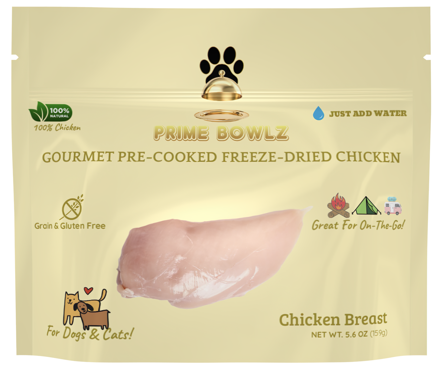 GOURMET PRE-COOKED FREEZE-DRIED CHICKEN TREATS & TOPPER